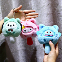 Porte-clés chat de dessin animé japonais mignon, petite poupée en peluche douce, jouet, pendentif de sac, poupée pour machine à attraper, pendentif chat en peluche douillet