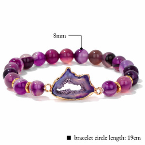 Gelang Batu Agate Kristal 8mm Mentah, Gelang Manik-Manik Merah Subnet Unisex, Gelang Tali Tangan Baru, Gelang Manik-Manik Hadiah - Product Image 5