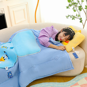 Stitch trẻ em tất cả các mùa hai-in-một sang trọng Đồ chơi giường làm mát Giường Bao gồm kem gối điều hòa không khí chăn chống bụi Mite - Product Image 2