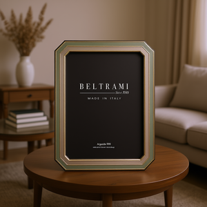 Marco de Fotos Vertical de Mesa Beltrami, Plateado, Resistente al Deslustre, con Base de Madera, Hecho en Italia - Product Image 3