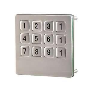 OEM Fabriek Waterdichte Industriële Kwaliteit 16 Toetsen RVS 304 <span class=keywords><strong>LED</strong></span> Verlichte Achtergrondverlichte Numerieke Metalen Toetsenbord voor Geldautomaat - Product Image 2