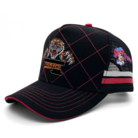 Casquettes en maille personnalisées avec broderie et impression, 5 panneaux, profil haut, style country, casquettes de camionneur à visière sandwich, Australie