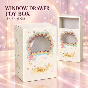 Caja de Juguetes para <span class=keywords><strong>Ventana</strong></span> con Cajón Deslizante para Figuras Coleccionables, Mini Muñecas y Empaque de Regalo para Niños - Product Image 1