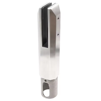 Spigot carré en acier inoxydable usiné CNC 48x265mm avec tige filetée et anneau de couvercle, résistant à la rouille, pour bricolage