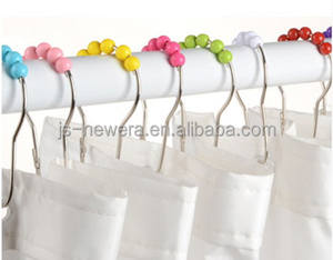 Set di 12 perline e anelli di metallo per <span class=keywords><strong>bagno</strong></span> doccia tenda decorazione PVC acciaio e plastica in scatola - Product Image 2