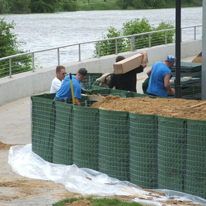 Barriera di controllo delle inondazioni barriera stradale riempita di sabbia di terra barriera di difesa contro le inondazioni - Product Image 3