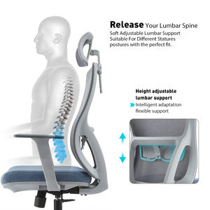 <span class=keywords><strong>Chaise</strong></span> de bureau moderne à dossier haut, chaises de bureau ergonomiques pivotantes à 360 degrés - Product Image 4