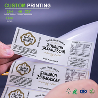 Stiker Perekat PET Cetak Kustom Tahan Air Anti Gores Maskara Perawatan Kulit Pasta Gigi Palet Blush Serum Bulu Mata Lipstik