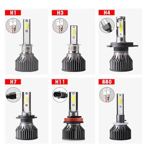 Fábrica al por mayor LED faro <span class=keywords><strong>F2</strong></span> 12V 48W 6000K Temperatura de Color H4 bombilla ajuste Universal 4000 lúmenes para Amarok Elantra Q3 - Product Image 1