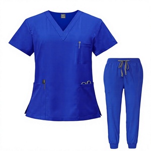 Tenues d'infirmière : Ensemble de blouses à col en V et pantalons jogger, vêtements de travail chirurgicaux, tenue d'infirmière, vêtements de travail pour dentistes, vêtements de travail pour médecins d'hôpital - Product Image 5