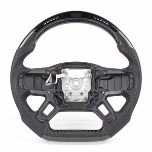 Volant en fibre de carbone forgé à fond plat personnalisé pour Land Rover Discovery 5 Defender 36 2016 2017 2018 2019 2020 2021 <span class=keywords><strong>2022</strong></span> - Product Image 3