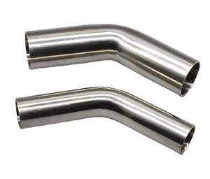 Customized non-standard 304 stainless steel elbow 135 degrees lengthened 45 degree double straight edge automatic welding elbow