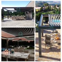 Pergola bioclimatique rétractable en aluminium QINGYING Garden