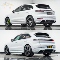 PINDUN Embouts d'échappement sport à 3 couches noir brillant pour Porsche Cayenne 9YA 2018-2023