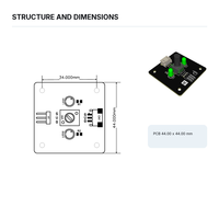 10K Drehpotentiometer-Modul mit Aluminiumknopf Analoger Ausgang LED-Anzeige für Arduino Geschwindigkeits- und Lichtsteuerung