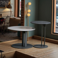 Ensemble de table basse moderne pour salon avec cadre en acier inoxydable et plateau en verre trempé, design réglable pour un usage domestique