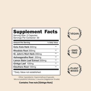 Nuevo Suplemento para el Bienestar, Complejo de 7 Hierbas para Calmar la Mente y el Cuerpo con Ashwagandha, Cápsulas para el Bienestar - Product Image 3