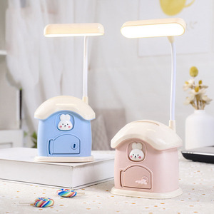 Lampe de table LED rechargeable 5V ABS/PP IP54, lampe de bureau rétro à piles bouton, variateur tactile, veilleuse portable, lampe de chevet, bar - Product Image 2