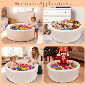 OEM Toddler Indoor Custom Comfortable Kids <b>Play</b> <b>Sofa</b> Modern Soft Baby Ball Pool Wholesale Soft Ball Pools Round Foam Ball Pit - Product Image 3
