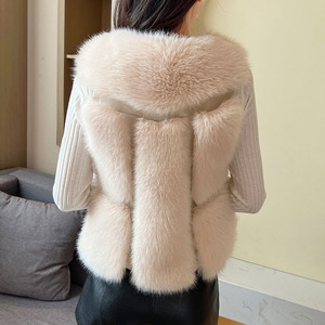 Chaleco de Invierno sin Mangas para Mujer, con Parches de Piel Sintética, Cálido y Suave, Abrigo de Moda - Product Image 4