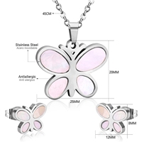 Parure de bijoux de mariage tendance pour fête et fiançailles, vente en gros, collier pendentif coquillage et boucles d'oreilles clous