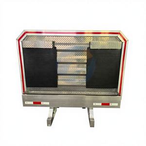 Accessoires pour remorque de camion 68 pouces de haut x 80 pouces de large, barre anti-choc pour semi-remorque avec 2 supports de chaîne et plateau complet - Product Image 1