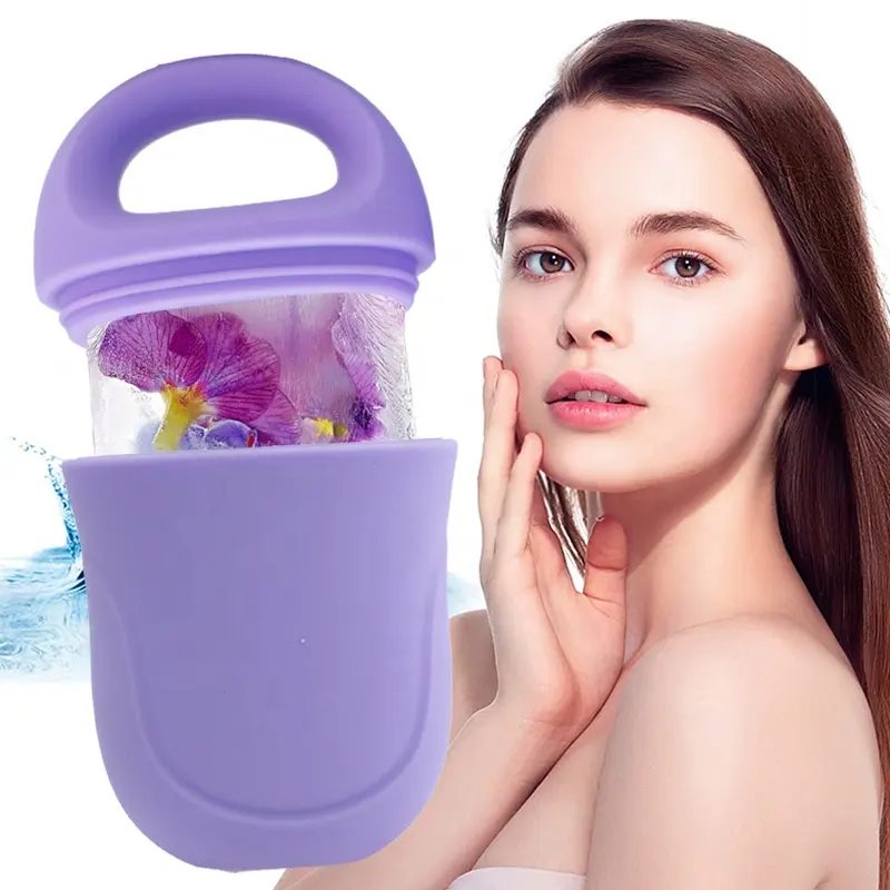 New Face Cooling Glass Rolling Upgrade Silicone Face Care Facial Skin Care Cooler Ice Face Roller