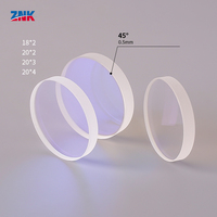 Lensa Pelindung Laser Baru ZNK Kuarsa Silika Fusi Transmisi Tinggi Ukuran D18/D20 untuk Mesin Pengelasan & Pemotongan Laser Serat
