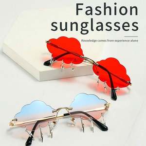 Gafas de Sol Modernas y Únicas para Hombre y Mujer, Sin Montura, Color Caramelo, Forma de Nubes, 2022 - Product Image 3