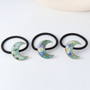 سحر القمر ربطات الشعر المجففة زهرة مضغوط srunchies شخصية حبل الشعر اكسسوارات للنساء - Product Image 1