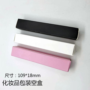 Cosmetic Packaging <b>Empty</b> <b>Box</b> 109x18mm Paperboard Flat <b>Box</b> Pink Black White For Eyelash Makeup - Product Image 1