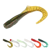 Leurre souple en PVC en forme de queue de coq bouclée, 11cm 13g, pour la pêche au brochet en eau salée et en eau douce, sans hameçons, lot en vrac