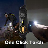 Montre robuste AGM W3 avec lampe torche LED, écran OLED 1,95 pouces, étanche 5ATM IP68, appels Bluetooth, montre connectée carrée, Relojes, montre connectée Android, fitness