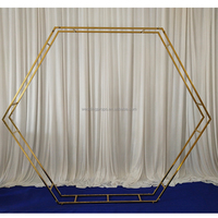 Support d'arche rectangulaire en acier inoxydable doré pour décoration d'événements de mariage KAVI