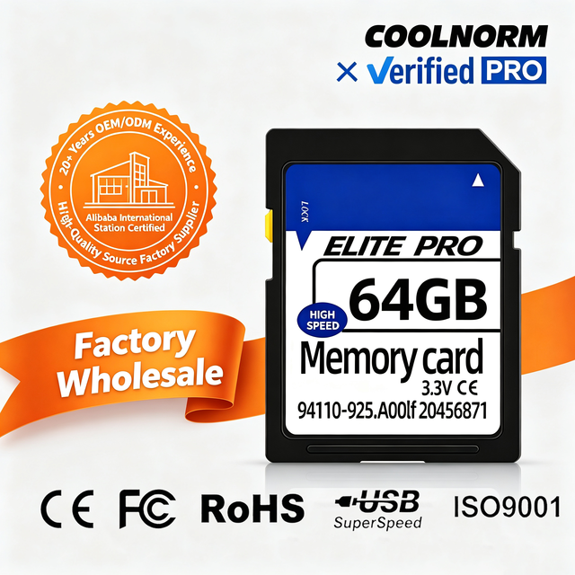 Factory-Wholesale Large Capacity 4GB/128GB High-Speed Class 10 SD Card for Camera DSLR & Car Use Model FJ-22 Blue