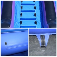 Toboggan aquatique commercial extérieur à double voie en PVC, toboggan aquatique gonflable pour enfants avec piscine pour adultes