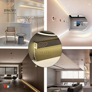 आधुनिक डिजाइन फर्श अंडरलेमेंट एल्यूमीनियम स्कर्ट बोर्ड धातु गोल्ड ब्लैक सिल्वर बेबोर्ड अनुकूलित - Product Image 5