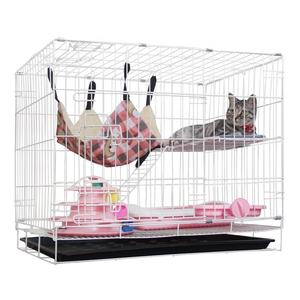 2, 3 et 4 étages de meilleure qualité, Cage intérieure métallique pour chat et chien avec roues, Cage métallique pliable rotative à 360 ° - Product Image 3