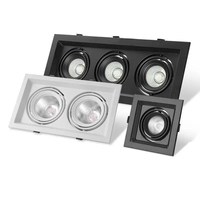 Spot encastré LED 3W 5W 7W 9W 12W 15W 20W 30W 40W à tête simple, double ou triple