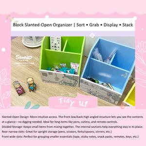 New Design Block Slanted-Front Wood Storage Box Stackable Organizer Storage Boxes - Product Image 5