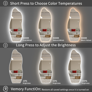 Specchio LED Intelligente con Schermo Touch, Illuminazione IP44, Design Moderno per Hotel, Bagno, Toilette, Forma Irregolare, Elegante - Product Image 4