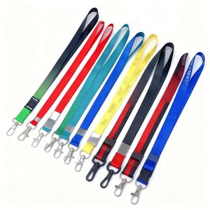 <b>Polyester</b> <b>Lanyards</b> with Sublimation & Silk Screen Printing-Eco-Friendly Fashionable ID Holders with Metal Hooks for Promotions - Product Image 1