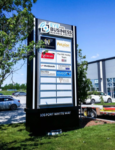 Señalización de pilón personalizada para negocios, centro comercial al aire libre, estacionamiento, sistema de letrero de pilón Wayfinding, diseño de cajas de luz publicitarias - Product Image 4