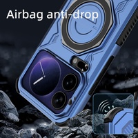 Meilleures ventes 360 °   Support métallique rotatif, protection anti-chute de qualité militaire, étui magnétique robuste pour Xiaomi 17 Pro Max