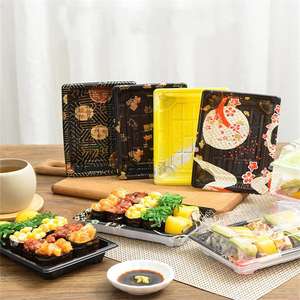 HYX-81213 <span class=keywords><strong>Bingo</strong></span> Échantillons Gratuits Emballage Alimentaire Jetable en PET Personnalisé avec Impression de Logo Couleur pour <span class=keywords><strong>Sushi</strong></span>, Sandwich, Salade – Style Japonais - Product Image 6