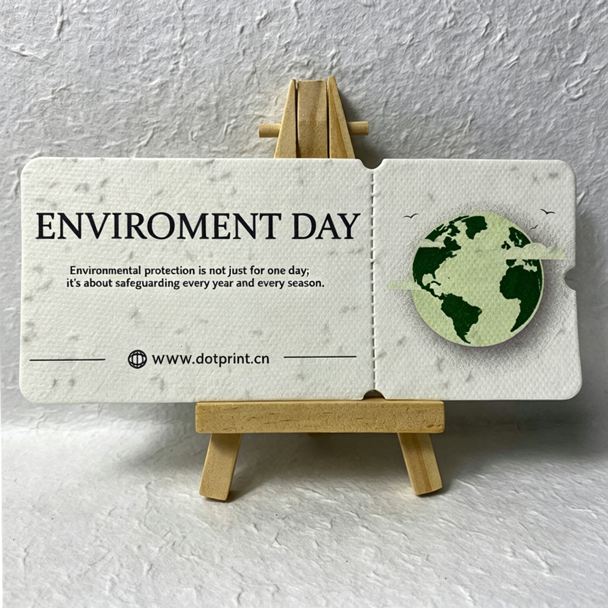 Custom Seed Paper Event Invitation Card Creative Design Environmental Degradable Planting Paper Ticket Invitation Letter
