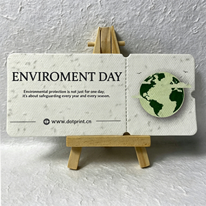 Carte d'invitation événementielle personnalisée en papier grainé, design créatif, papier à planter biodégradable, invitation en forme de billet, lettre d'invitation - Product Image 1