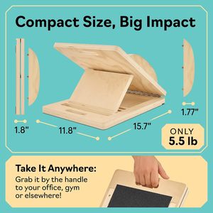 Tabla de estiramiento de madera maciza transfronteriza, tabla de estiramiento de pantorrillas de madera, tabla de fitness, pedal ajustable para el tendón de Aquiles, yoga - Product Image 3