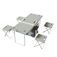 Glacière portable de haute qualité 32L avec table pliante moderne pour pique-niques en plein air Camping et pêche pour boissons et vin