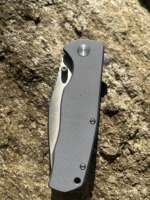 Couteau pliant tactique Bowie en acier D2 avec manche G10 - Couteau de poche pour la survie et la chasse en extérieur - Équipement personnalisable 2025